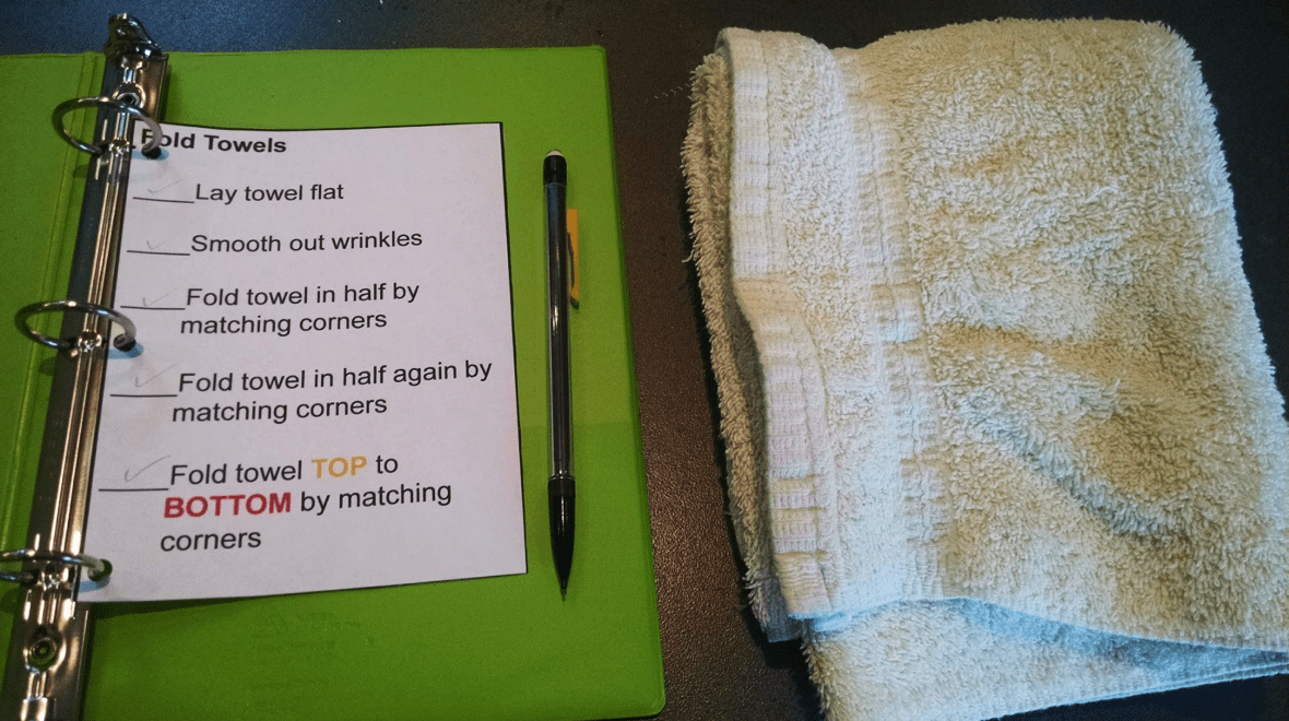 checklist for folding towels
